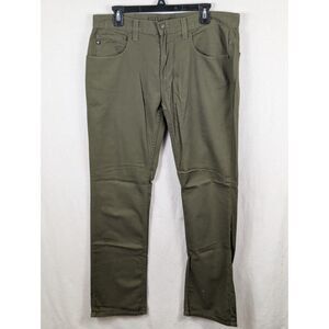 Free World Night Train Regular Jeans Green Men's Size 33x32